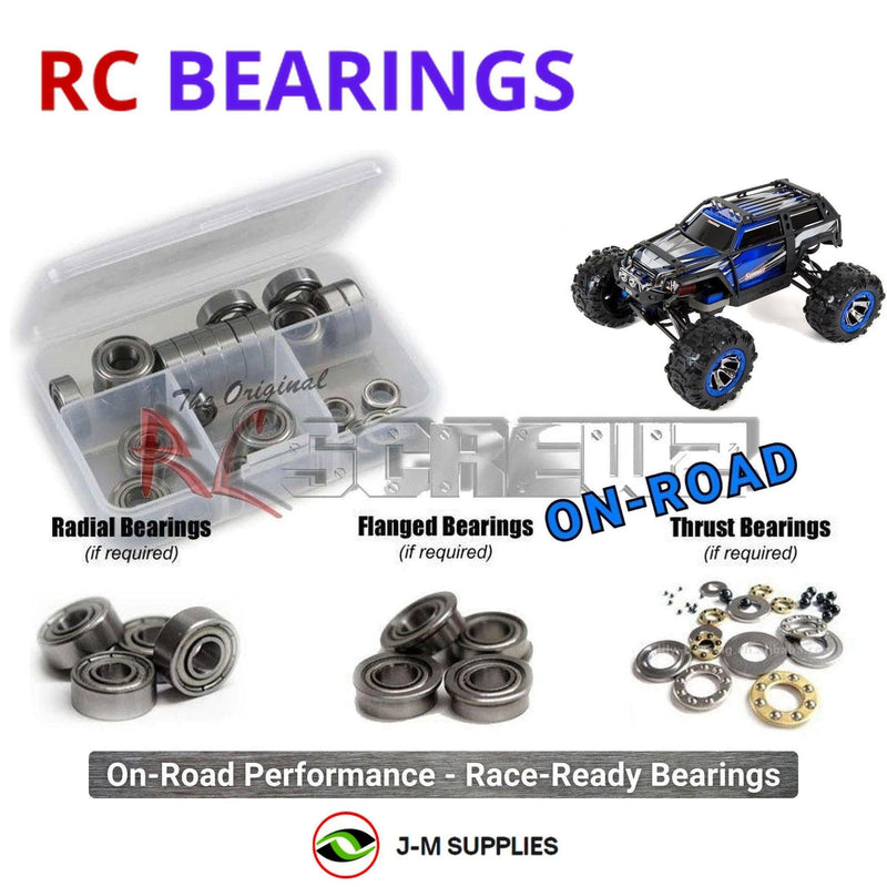 Representative image of an RCScrewZ metal-shielded bearing kit for Traxxas Summit Extreme Terrain 1/10 Electric 4WD MT (56076-4); exact bearing sizes and quantities vary by RC model.