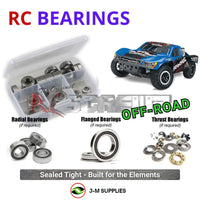 Representative image of an RCScrewZ rubber-sealed bearing kit for Traxxas Nitro Slash TSM 1/10 Nitro 2WD SCT (44056-3); exact bearing sizes and quantities vary by RC model.