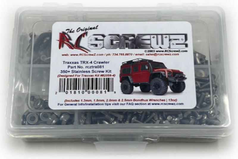 RCScrewZ Stainless Steel Screw Kit tra081 for Traxxas TRX-4 Land Rover Defender 1/10 Electric 4WD Trail Truck (82056-4) | SET