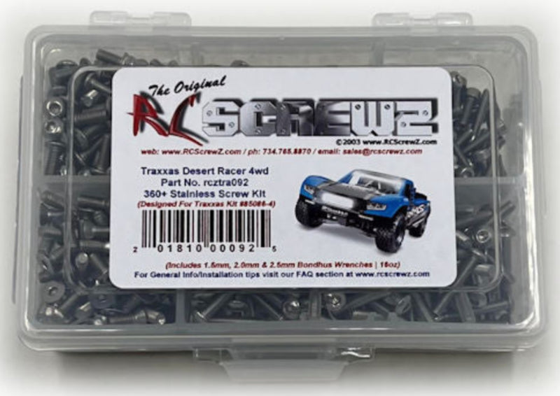 RCScrewZ Stainless Steel Screw Kit tra092 for Traxxas UDR Unlimited Desert Racer 1/7 Electric 4WD Desert Race Truck (85086-4) | SET