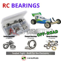Representative image of an RCScrewZ rubber-sealed bearing kit for Traxxas TRX-1 Legacy 1/10 Electric 2WD Buggy; exact bearing sizes and quantities vary by RC model.