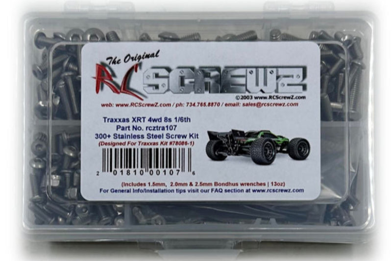 RCScrewZ Stainless Steel Screw Kit tra107 for Traxxas XRT 8S 1/6 Electric 4WD Race Monster Truck (78086-4) | SET