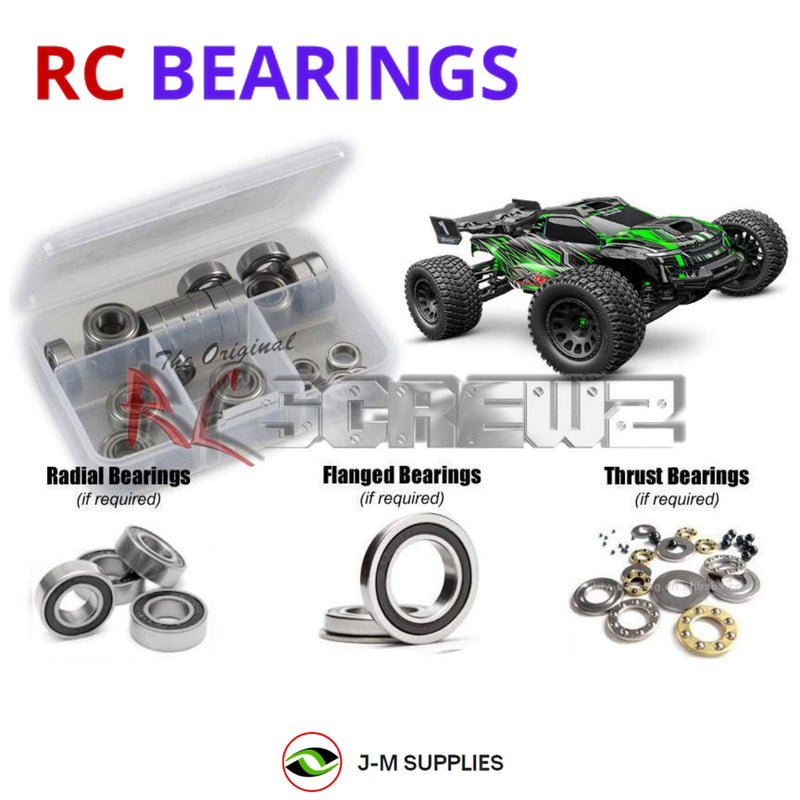 RCScrewZ Rubber Shielded Bearing Kit tra145r for Traxxas XRT Ultimate VXL-8S 1/6 Electric 4WD Race Truck (78097-4) | SET