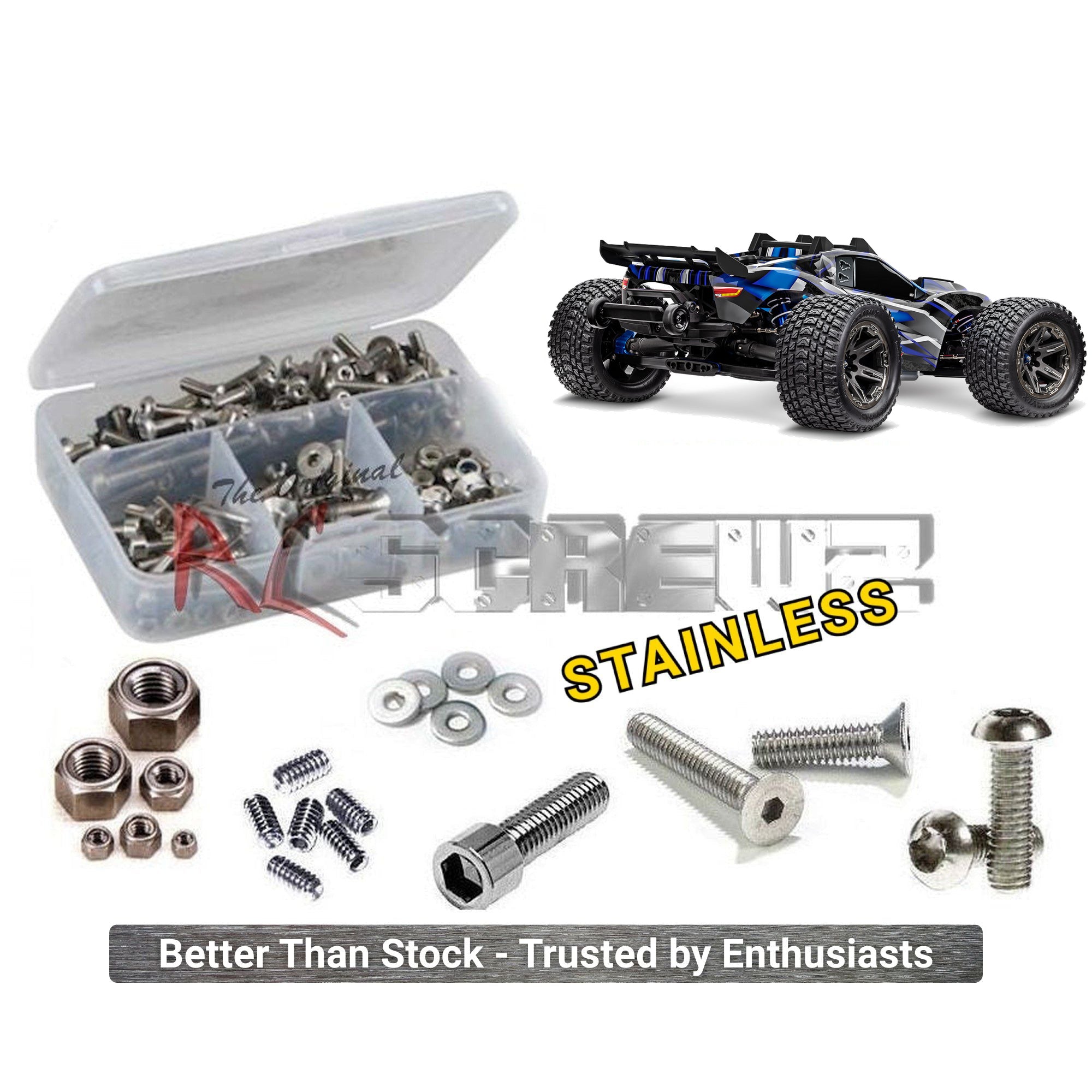 Stainless Screw Kit for Traxxas Rustler 4X4 Ultimate | tra161