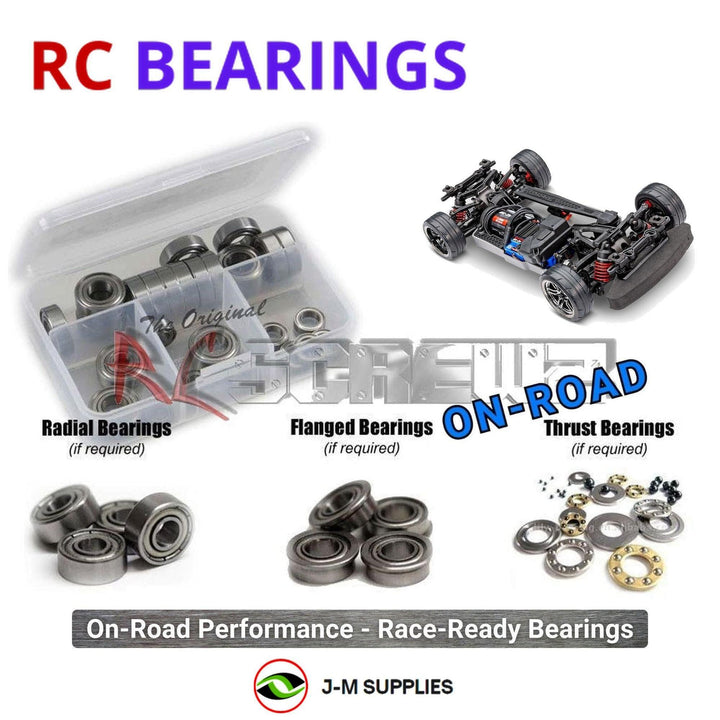 Representative image of an RCScrewZ metal-shielded bearing kit for Traxxas 4-Tec 2.0 BL-2S 1/10 AWD Chassis (83124-4); exact bearing sizes and quantities vary by RC model.