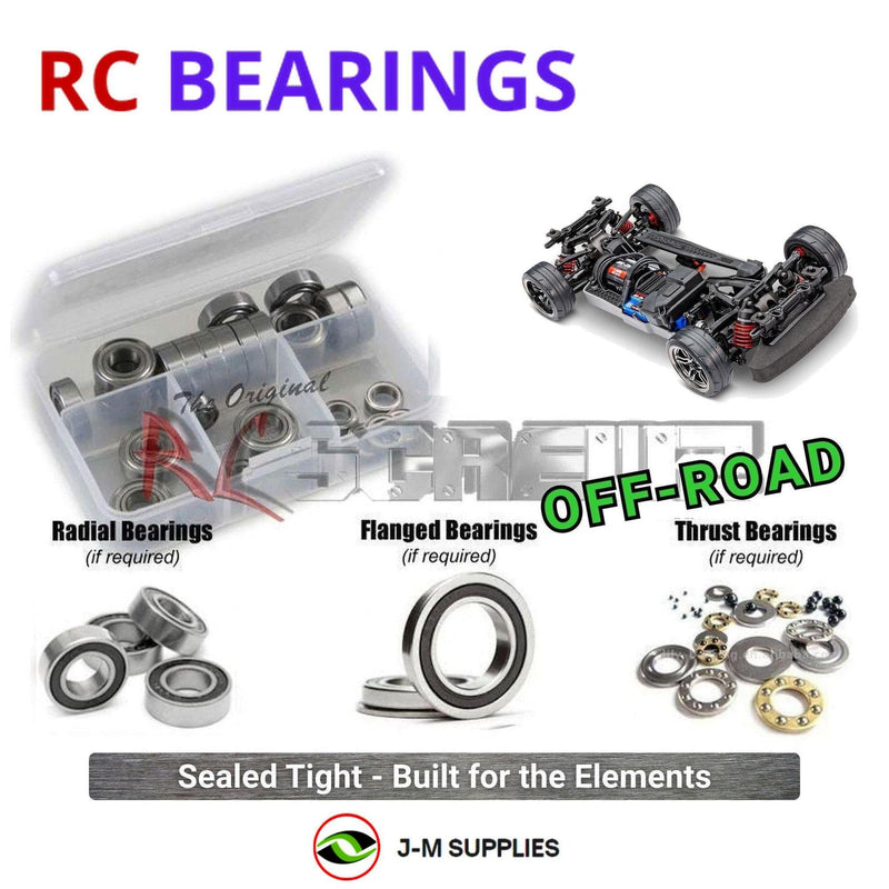 Representative image of an RCScrewZ rubber-sealed bearing kit for Traxxas 4-Tec 2.0 BL-2S 1/10 AWD Chassis (83124-4); exact bearing sizes and quantities vary by RC model.