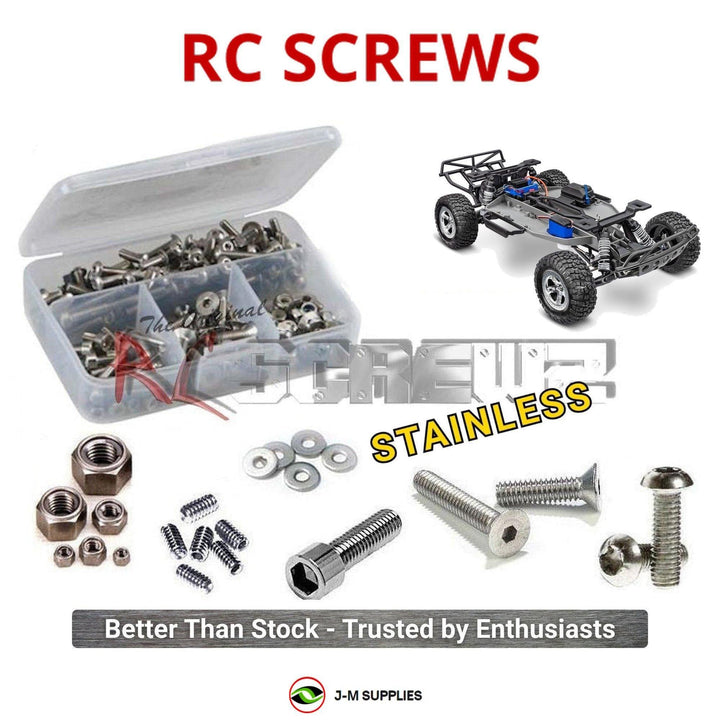 Representative image of an RCScrewZ stainless steel screw kit for Traxxas Slash 2WD BL-2S HD Kit 1/10 SCT (58314-4); exact kit contents vary by RC model.