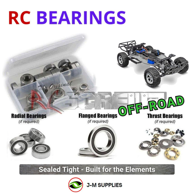 RCScrewZ Rubber Shielded Bearing Kit tra164r for Traxxas Slash 2WD BL-2S HD Kit 1/10 Electric 2WD Short Course Truck (58314-4) | SET