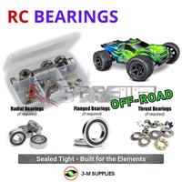 Representative image of an RCScrewZ rubber-sealed bearing kit for Traxxas Rustler 4X4 Brushless 1/10 4WD Stadium (67464-4); exact bearing sizes and quantities vary by RC model.