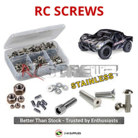 Representative image of an RCScrewZ stainless steel screw kit for Traxxas Slash 2WD Brushless 1/10 Electric SCT (58434-4); exact kit contents vary by RC model.
