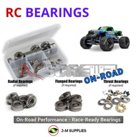 Representative image of an RCScrewZ metal-shielded bearing kit for Traxxas Stampede 2WD Brushless 1/10 Electric MT (136454-4); exact bearing sizes and quantities vary by RC model.
