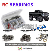 Representative image of an RCScrewZ metal-shielded bearing kit for Traxxas TRX-4 K10 High Trail 1/10 Electric 4WD (92056-4); exact bearing sizes and quantities vary by RC model.