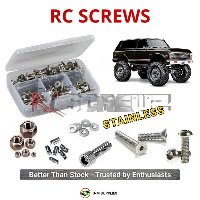 RCScrewZ Stainless Steel Screw Kit tra177 for Traxxas TRX-4 1972 Chevrolet K5 Blazer High Trail Edition 1/10 Electric 4WD Scale & Trail Crawler (#92086-4) | SET