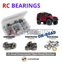 Representative image of an RCScrewZ metal-shielded bearing kit for Traxxas TRX-4 Land Rover Defender 1/10 4WD Crawler (82256-4); exact bearing sizes and quantities vary by RC model.