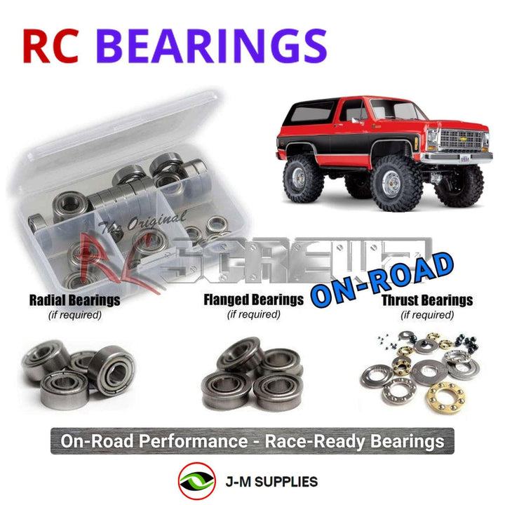 Representative image of an RCScrewZ metal-shielded bearing kit for Traxxas TRX-4 1979 Chevrolet K5 Blazer 1/10 4WD (82276-4); exact bearing sizes and quantities vary by RC model.