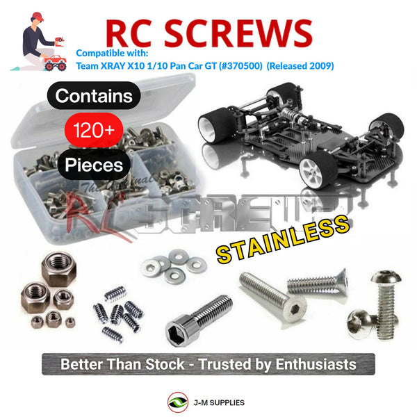 RCScrewZ Stainless Screw Kit xra031 for Team XRAY X10 1/10 Pan Car GT (#370500) | RCX