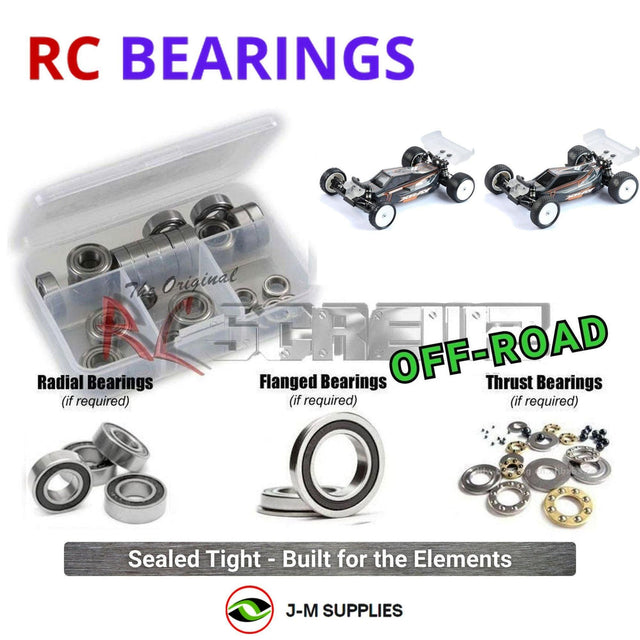 RCScrewZ Rubber Shielded Bearing Kit xra178r for Team XRAY XB2C’26 Carpet Edition / XB2D’26 Dirt Edition 1/10 Electric 2WD Competition Off-Road Buggy (#320020, #320021) | SET
