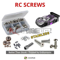 Representative image of an RCScrewZ stainless steel screw kit for Team XRAY GTXE’27 1/8 Electric 4WD On-Road GT Car (350606); exact kit contents vary by RC model.