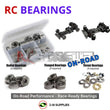 Representative image of an RCScrewZ metal-shielded bearing kit for Yokomo YD-2R / RX; exact bearing sizes and quantities vary by RC model.