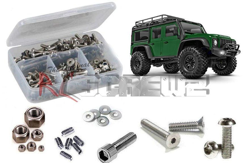 RCScrewZ Stainless Steel Screw Kit tra105 for Traxxas TRX-4M Land Rover Defender 1/18 Electric 4WD Trail Crawler (97054-1) | SET