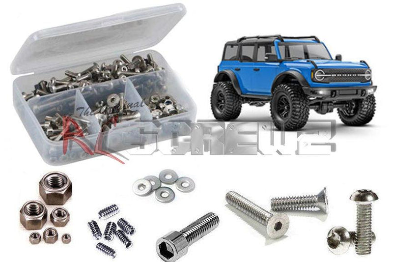RCScrewZ Stainless Steel Screw Kit tra106 for Traxxas TRX-4M Ford Bronco 1/18 Electric 4WD Trail Crawler (97074-1) | SET