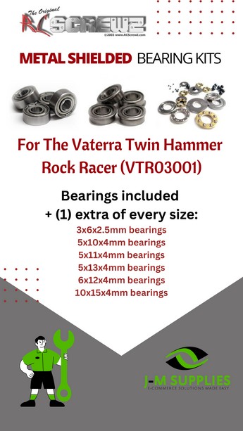 J-M SUPPLIES RC Parts Store - RCScrewZ Metal Shielded Bearings vat012b for Vaterra Twin Hammers 1/10 Rock Racer (#VTR03001) | RCX